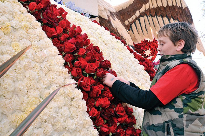 Rose Parade Float Decorating