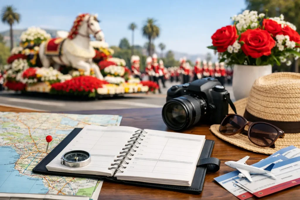 Rose Parade Trip Itinerary Example